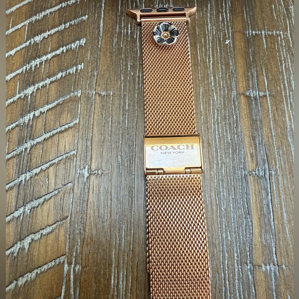Coach Women’s Rose Gold Apple Watch Band